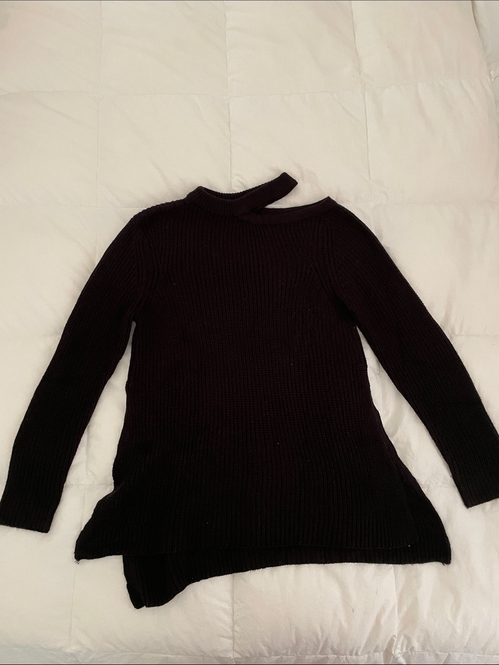 BB Dakota: JACK Women's Black Knit Sweater with Cutout Neckline